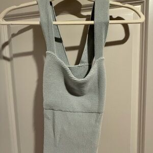 Abercrombie & Fitch Ribbed Knit Tank in Gray